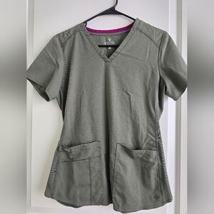 Med Couture Touch Olive Scrub Top